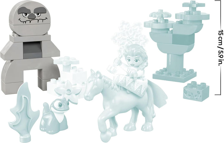 LEGO DUPLO | Disney ELSA und Bruni im Zauberwald, Eiskönigin-Spielzeug mit 4 Figuren für 2-jährige K