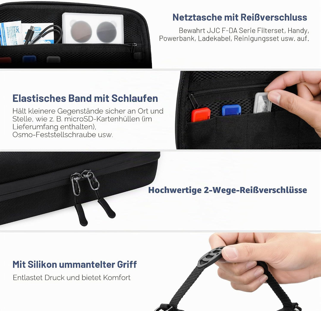 EVA Umhängetasche für DJI Osmo Action 5 Pro Tasche,Koffer für DJI Osmo Action 5 Pro/4/3 mit 3 Micro
