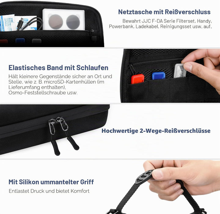 EVA Umhängetasche für DJI Osmo Action 5 Pro Tasche,Koffer für DJI Osmo Action 5 Pro/4/3 mit 3 Micro