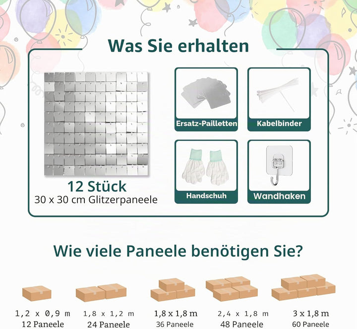 Kate Schimmernde Wand Hintergrund Silber Quadratisch Pailletten Glitzer Foto Hintergrund Paneel Deko