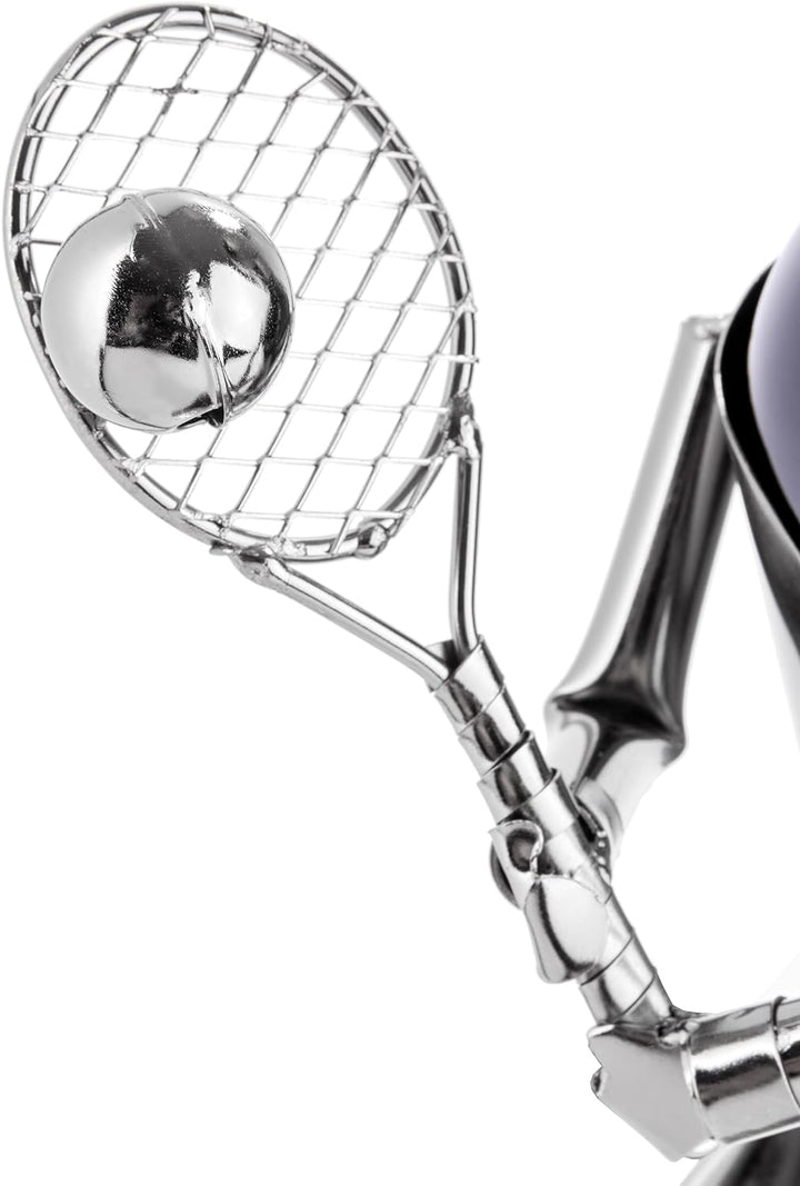 Brubaker Weinflaschenhalter Tennisspielerin - Metall Skulptur Flaschenständer - Wein Geschenk für Te