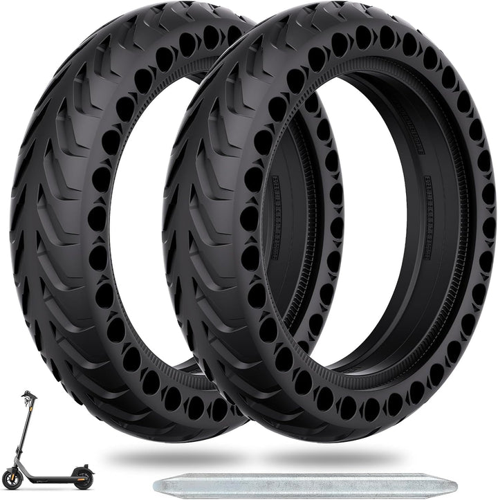 COASTA 2 x 8.5" Rollerreifen E Scooter Solid Reifen,8 1/2 Vollgummireifen,50/75-6.1 Ersatzreifen für