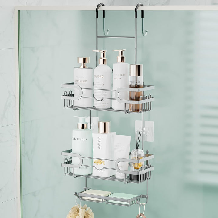 SWTYMIKI Duschregal zum Hängen Dschablage Hängend - Duschablage Hängend Für Dusche Glastür Duschkorb