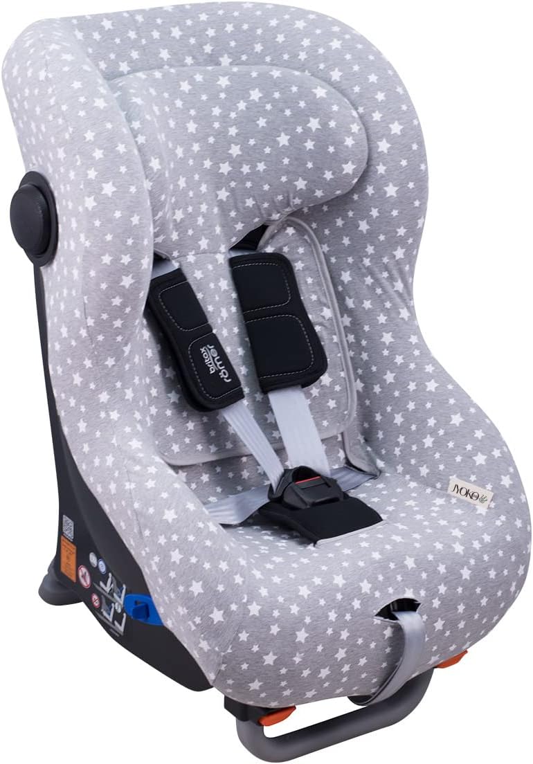 JYOKO KIDS Bezug kompatibel mit Romer Britax Max Way Plus (White Star), White Star