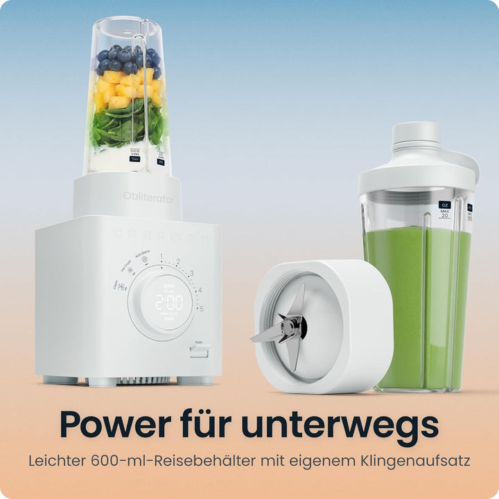 Chefman Obliterator 1.2L Standmixer für Smoothies, 1350W Motor zum Zerkleinern von Eis, Nüssen und g