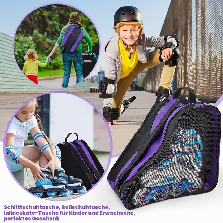 Tasche Erwachsene Rollschuhetasche Ice Skate Eishockey Bag Skischuhtasche mit Verstellbar Tragerieme