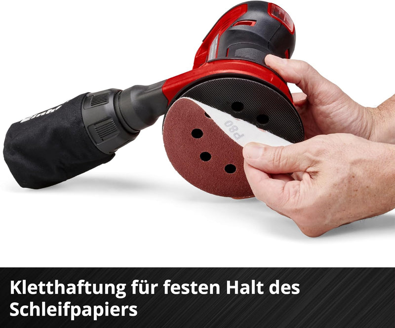 Einhell Akku Exzenterschleifer TE-RS 18 Li Power X-Change (Lithium Ionen, 18 V, Schleifteller-Ø 125