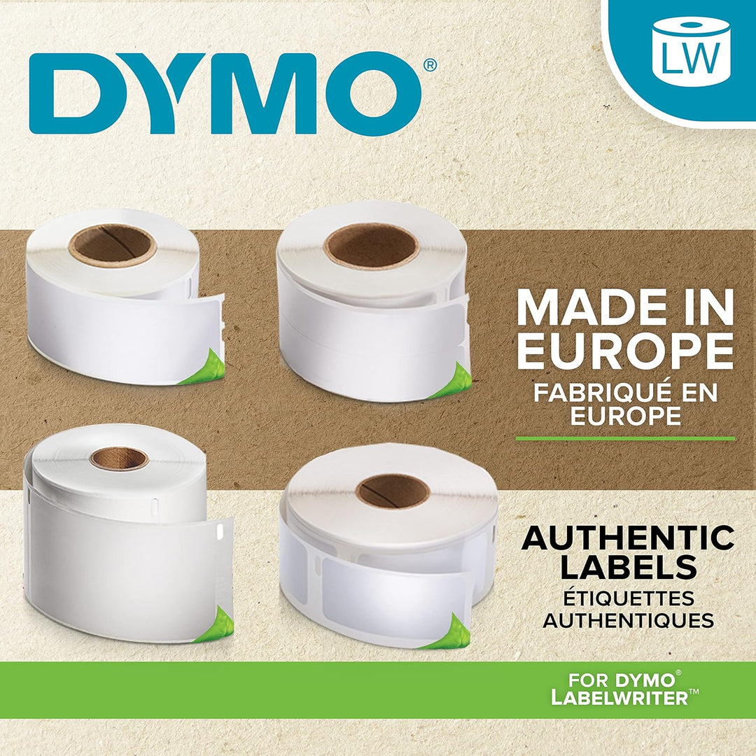 DYMO 2112286 Etiketten Rolle 25 x 25mm Polypropylen-Folie Weiss 1700 St. Permanent Universal-Etikett