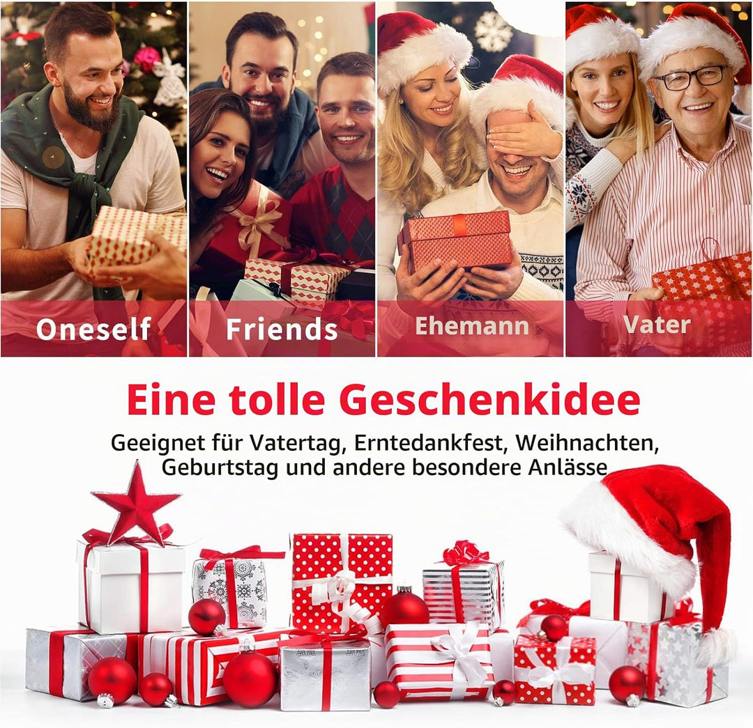 HISDERN Los 3 Stck Herren Krawatte Klassisch Elegante Krawatten und Einstecktuch Seidenkrawatte Set