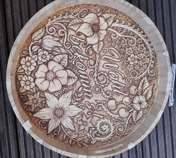 Pebaro 0285 Brandmal Bastel Set in schöner Holzbox: Brandmalkolben, 3 Brennspitzen, 5 Brennstempel,