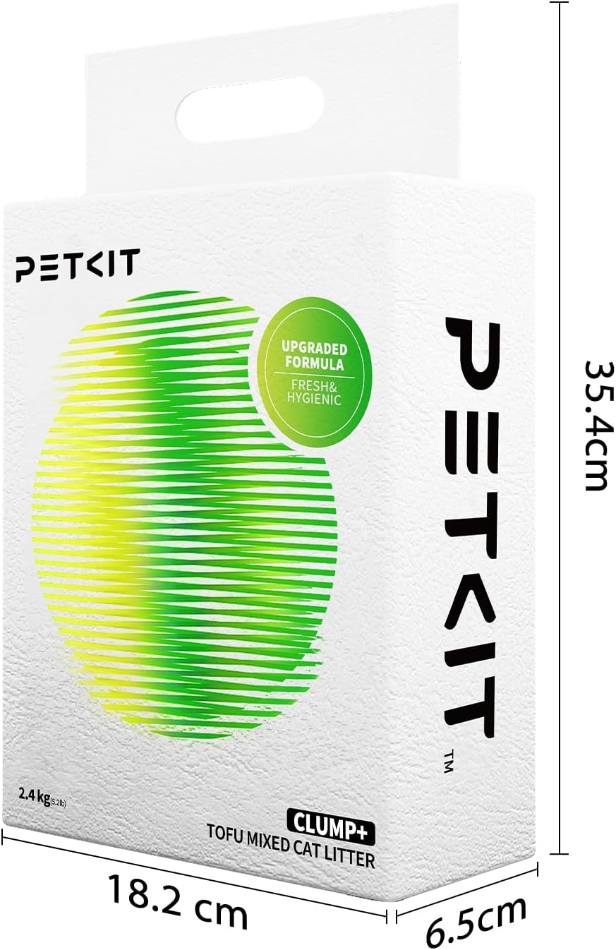 PETKIT 5 in 1 Gemischtes Katzenstreu, Spülbar, Geruchsfrei, Aktivkohle, Extrem Saugfähig und Schnell