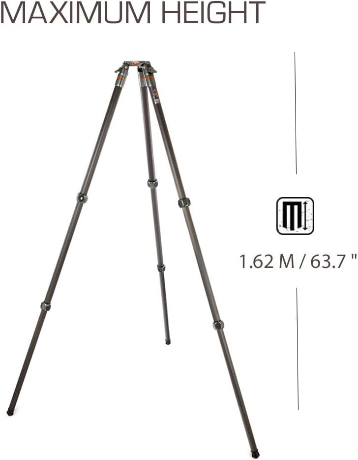 3 Legged Thing Legends Tommy Stativ aus Carbon – Verstellbares Kamerastativ mit 3 Segmenten und 3 ab