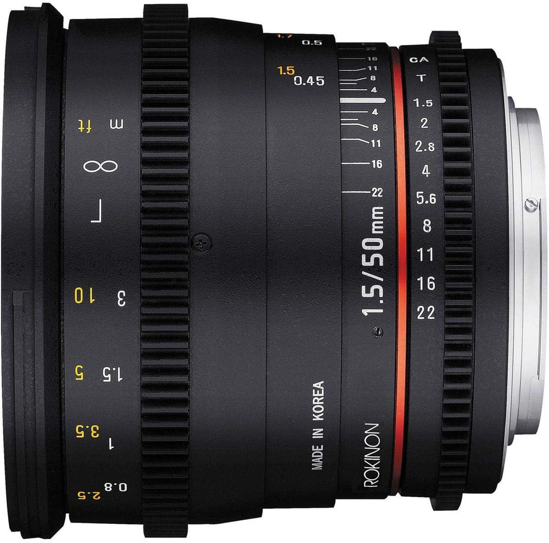 Rokinon DS50M-NEX Cine DS 50mm T1.5 AS IF UMC Vollbild-Cine Weitwinkelobjektiv für Sony E-Mount Kame