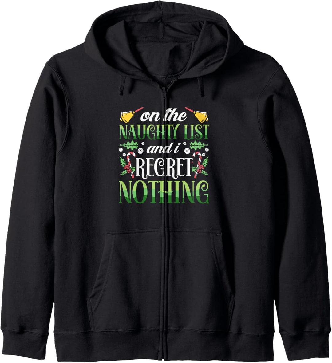 Naughty List Funny Xmas Sarcastic Laughing Santa Christmas Kapuzenjacke