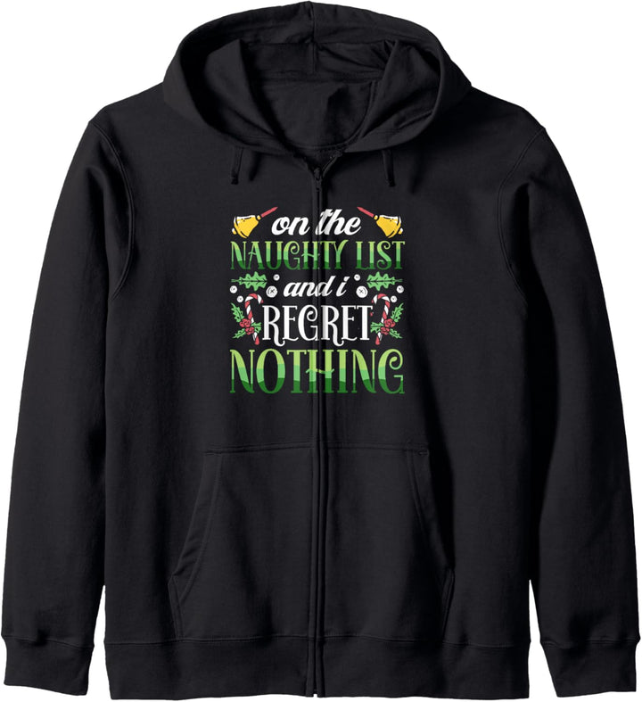 Naughty List Funny Xmas Sarcastic Laughing Santa Christmas Kapuzenjacke