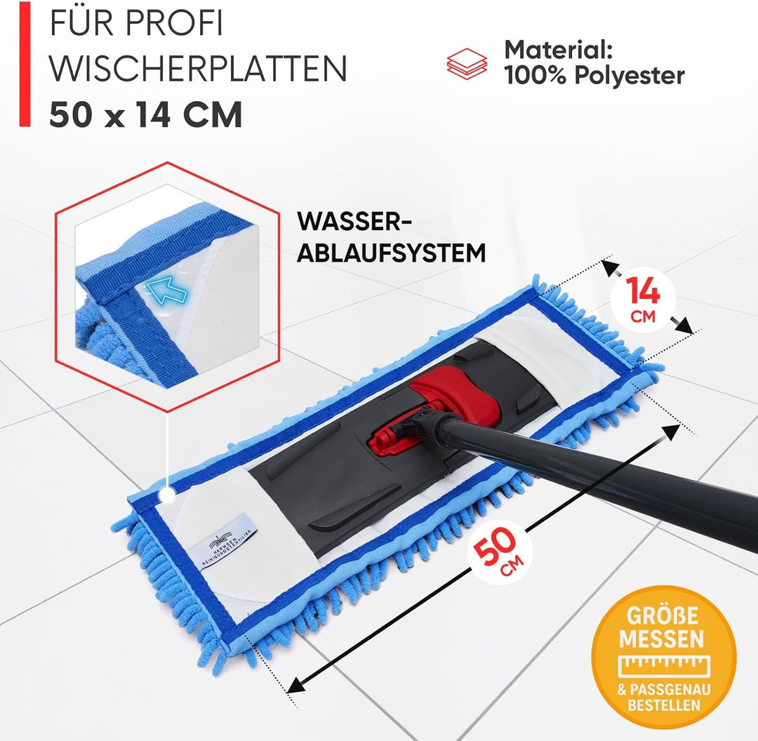 Wischmopp Bezug für Nass &amp; Trockenreinigung - Bodenwischer, Wischbezug von WOWtowelz – 50 cm Variant