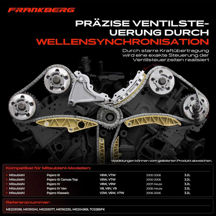 Steuerkettensatz für Pajero III/Pajero III Canvas Top V6W, V7W Pajero IV V8W, V9W 3.2L 2000-2021 TC0