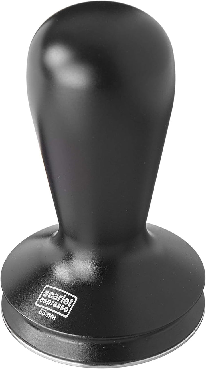 scarlet espresso | Tamper »Nero« für Barista; mit ergonomischem Aluminiumgriff und Edelstahlbasis (5