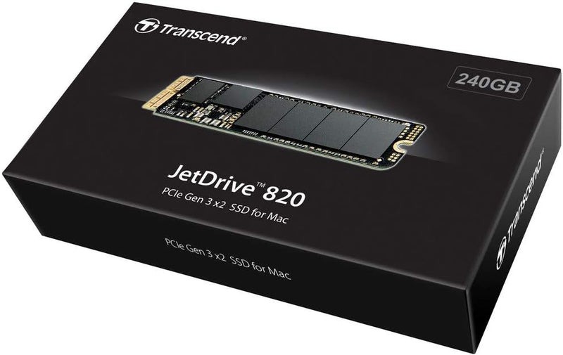 Transcend 240 GB JetDrive JDM 820 AHCI PCIe™ Gen3 x2 SSD TS240GJDM820 Ohne Thunderbolt-Gehäuse 240GB