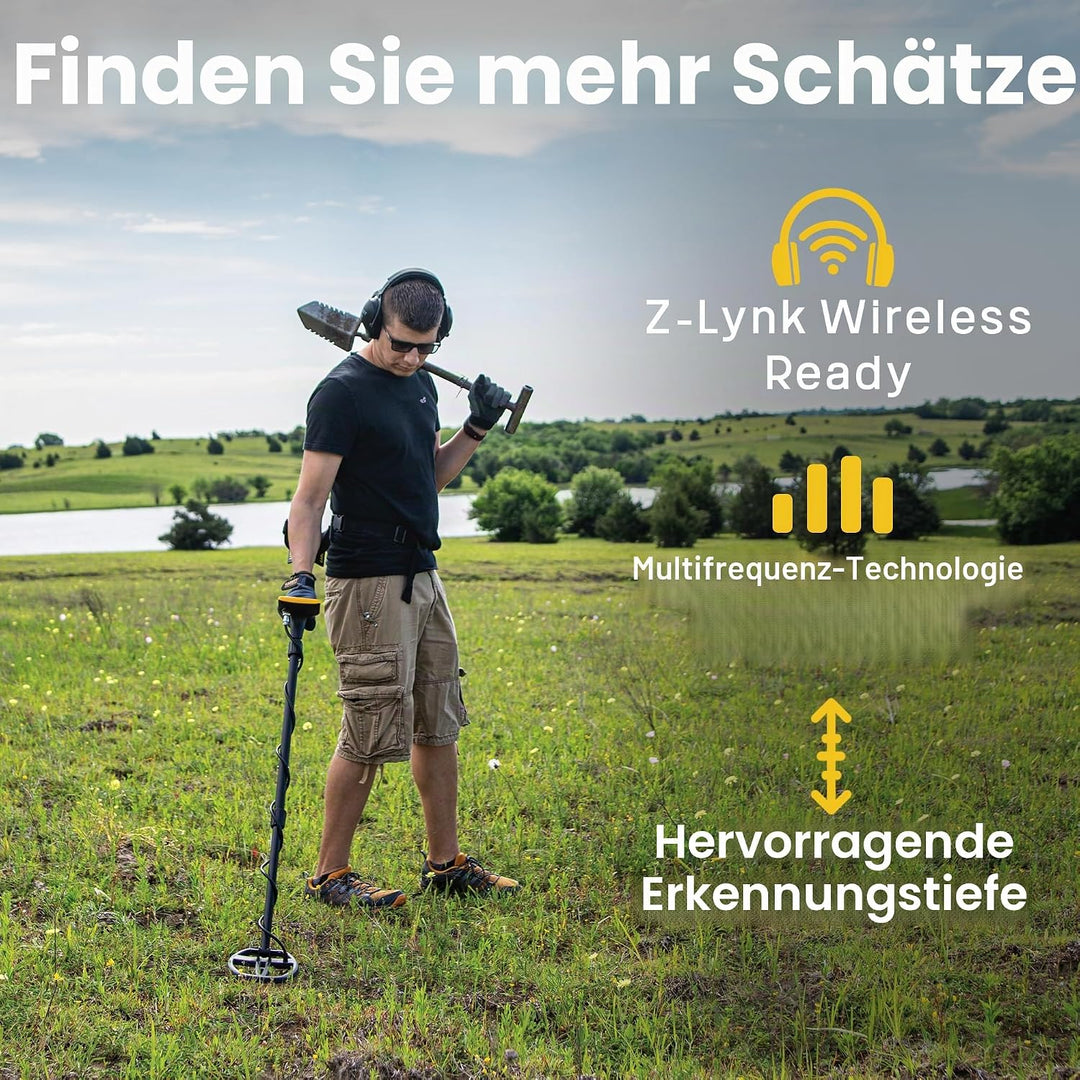 Garrett ACE APEX-Detektor mit 6 x 11 DD Viper-Suchspule, Z-Lynk-Kopfhörer, Pro-Pointer bei Z-Lynk un