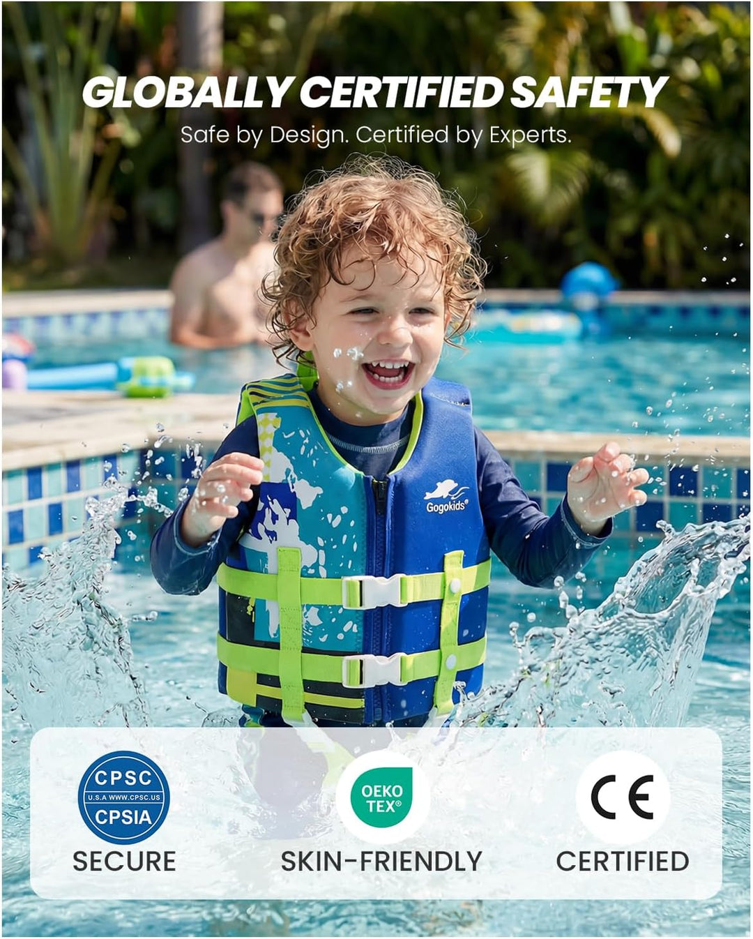 Gogokids Kinder Schwimmweste Float Jacket – Kleinkind Badeanzug Assist Bademode Schwimmtraining Auft