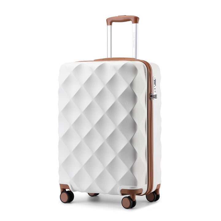 British Traveller Handgepäck Koffer 54x36.5x21.5 cm, Hartschalen Reisekoffer aus ABS+PC mit TSA-Schl