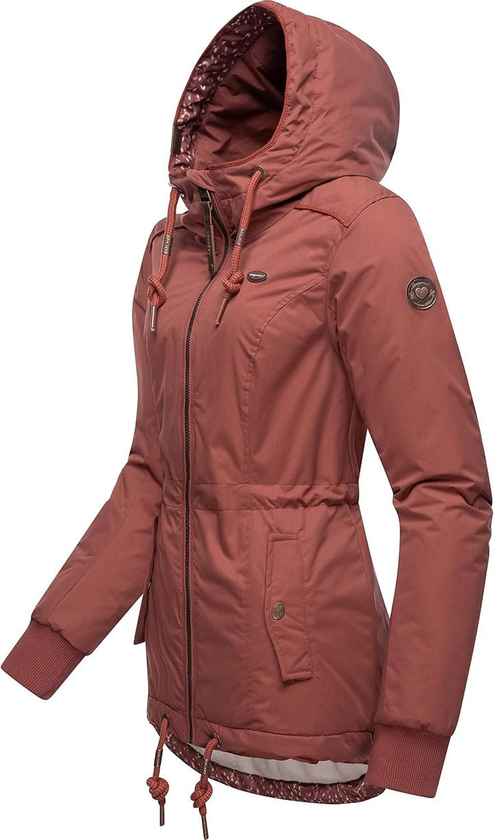 Ragwear Damen Winterjacke Outdoorjacke wasserdicht mit Kapuze YM-Danka XS-6XL M Terracotta22, M Terr