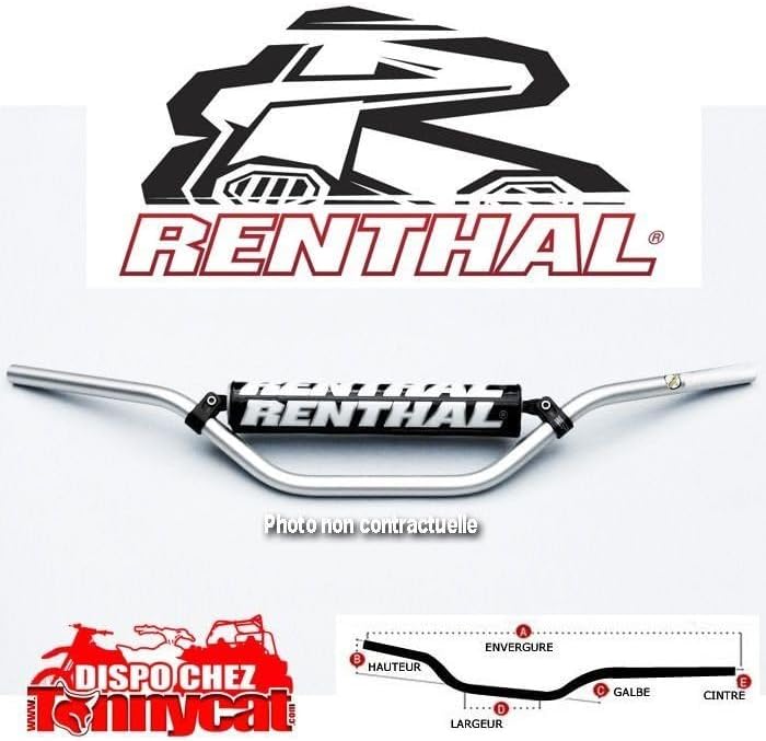 Lenker silber Renthal Offroad Universal 6,5' hoch / Dakar
