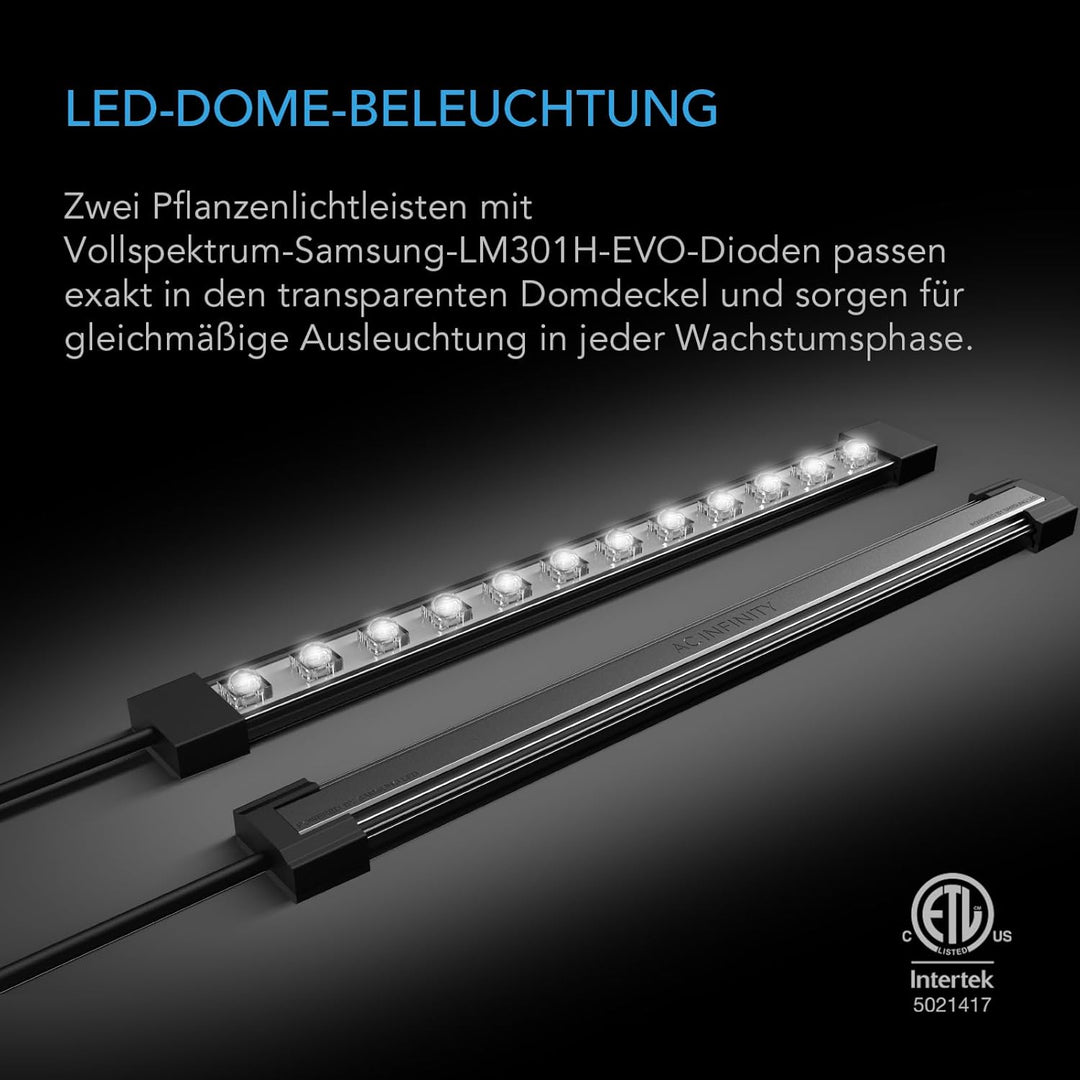 AC Infinity Feuchtigkeitskuppel, Keimset mit LED-Wachstumslichtstäben, stabile Abtropfschale, 5x8 Ze