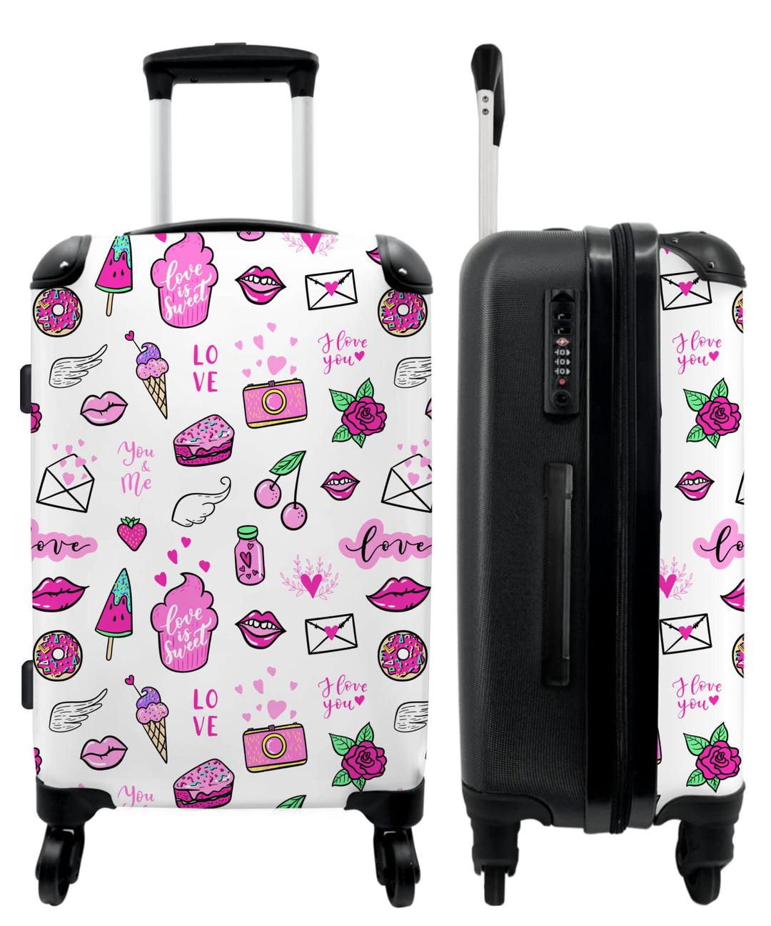 NoBoringSuitcases.com® Kindertrolley Mädchen Reisekoffer mit Rollen Carry on Luggage Koffer Kinder -