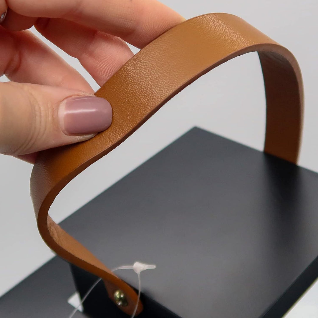 Dekovita 30cm Laterne in Schwarz - Gartenlaterne mit Glas-Scheiben und Kunstleder-Henkel - Metall De