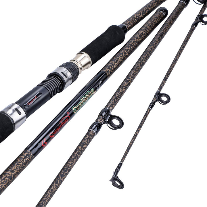 Sougayilang Karpfen Angelrute, Porable High Carbon 4 Pc Rohlinge Karpfen Angelrute für Reisen Süsswa