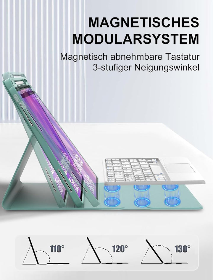 JADEMALL Tastatur Hülle mit Touchpad für Lenovo Idea Tab Pro 12,7" (2025), Deutsches QWERTZ Keyboard