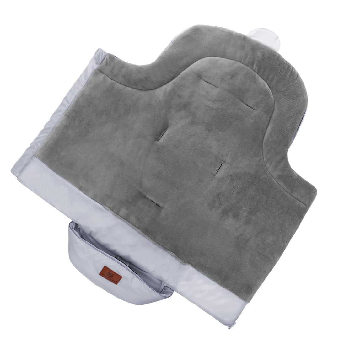 Fusssack Babyschale für Kinderwagen Buggy Universal Winter Baby Grau 102X54CM, Grau 102X54CM