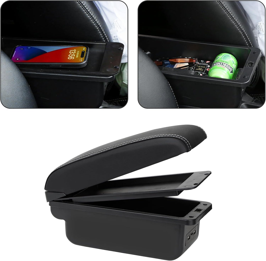 Auto Armlehnen für Mirage Attrage Space Star 2014-2018 Doppelschicht Mittelkonsole Grosse Aufbewahru
