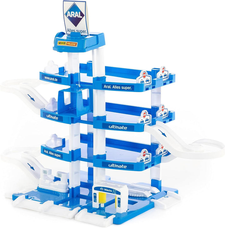 Wader Quality Toys 46086 Parkgarage 4 Ebenen ARAL