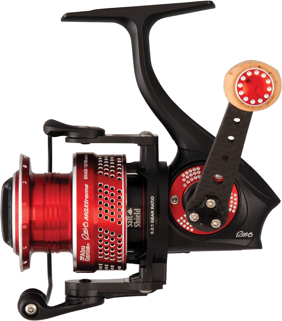 Abu Garcia Revo MGXtreme Spinnrolle – Extrem leichte Spinnrolle mit Korkgriff – 12 Kugellager & Drop