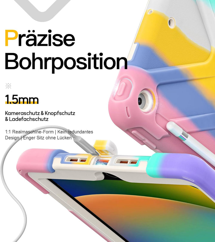 BRAECN für iPad 9/8/7 Generation Hülle 10,2 Zoll 2021/2020/2019, Robuste Stossfeste Schutzhülle mit