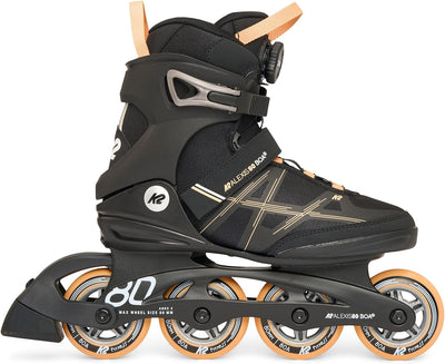 K2 Damen Alexis 80 Boa Inline Skates EU: 37 (UK: 4.5 / US: 7) black - peach, EU: 37 (UK: 4.5 / US: 7