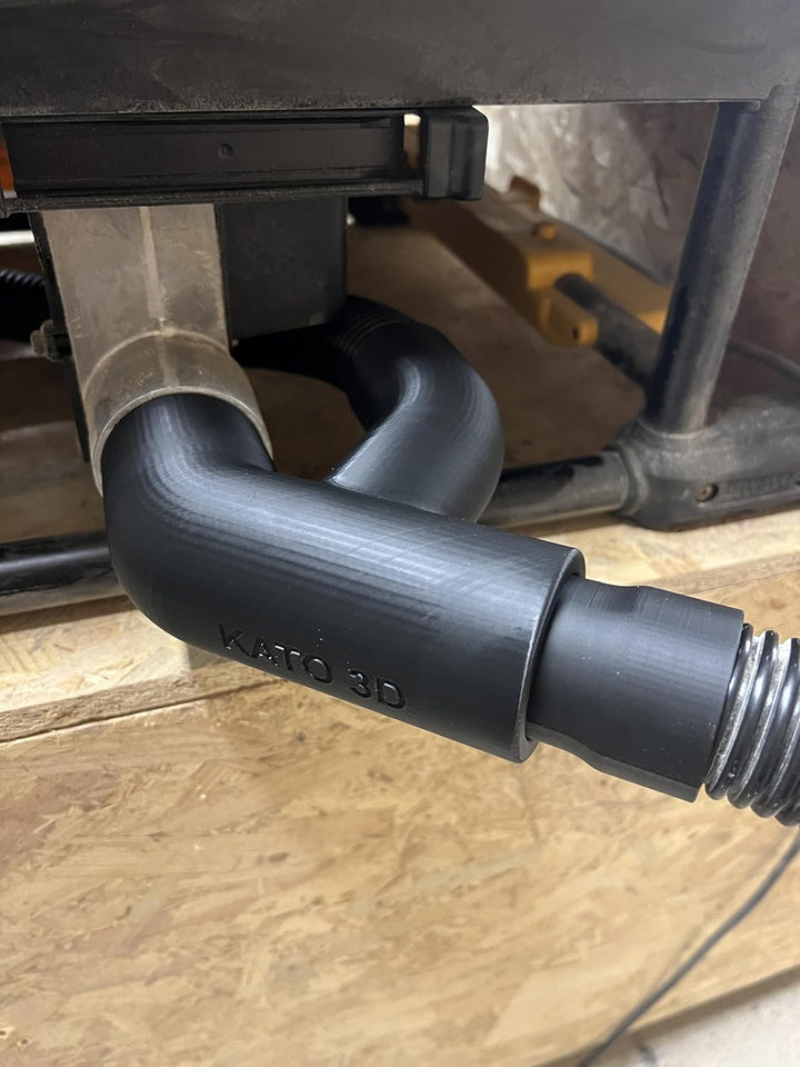 Absaugung für Dewalt 7492 Y-Adapter Absaugadapter Schwarz, Schwarz