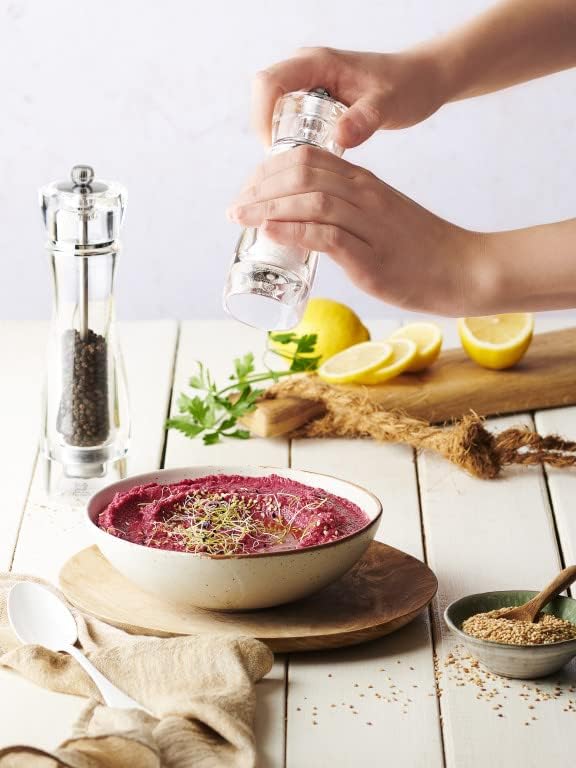 Peugeot 18238 Vittel Salzmühle Acryl, 4,9 x 4,9 x 16 cm, transparent Salzmühle 16 cm, Salzmühle 16 c