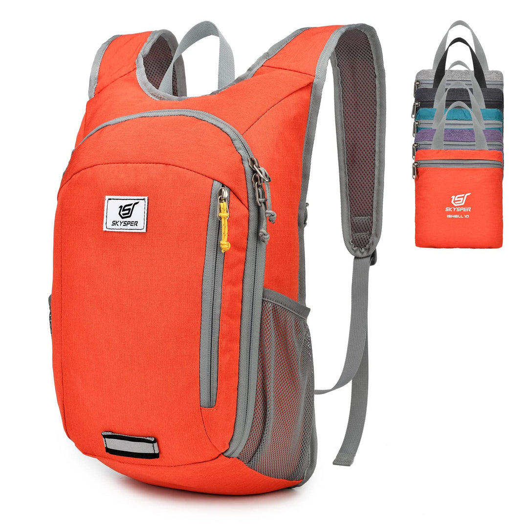 SKYSPER 10L Faltbarer Rucksack Ultraleicht Tagesrucksack Wasserfest Daypack Reiserucksack Wanderruck