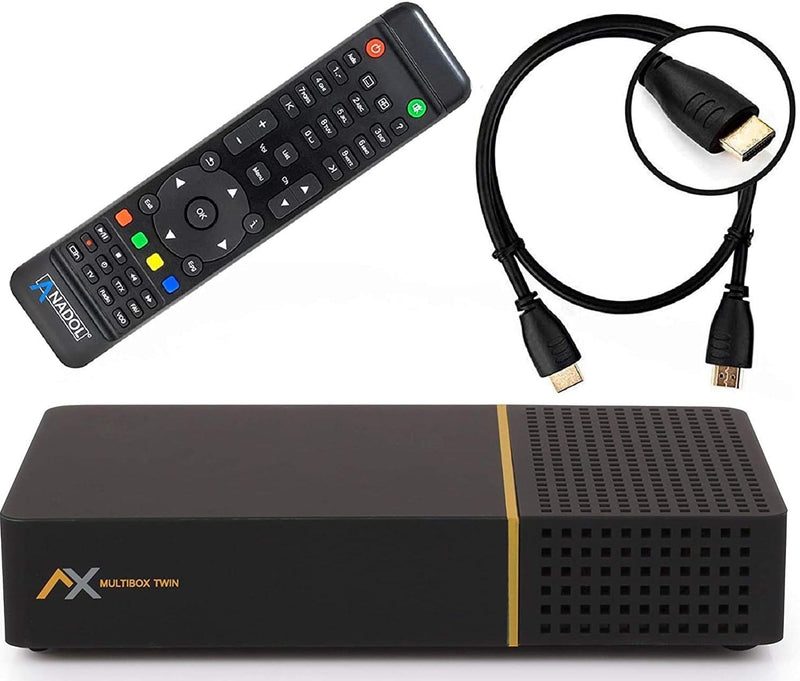 AX Multibox Twin 4K UHD E2 Linux Twin Sat-Receiver mit PVR Aufnahmefunktion, DVB-S2 Tuner, HDTV, 216