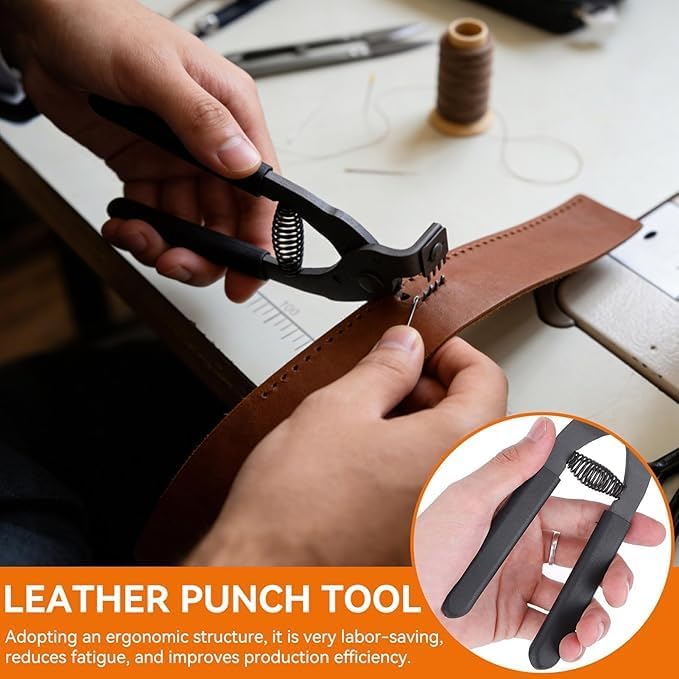 HEEPDD Leder Stanz Werkzeug, 4mm Silent Leder Locher Carbon Stahl Leder Handwerk Stanzwerkzeuge(4mm-