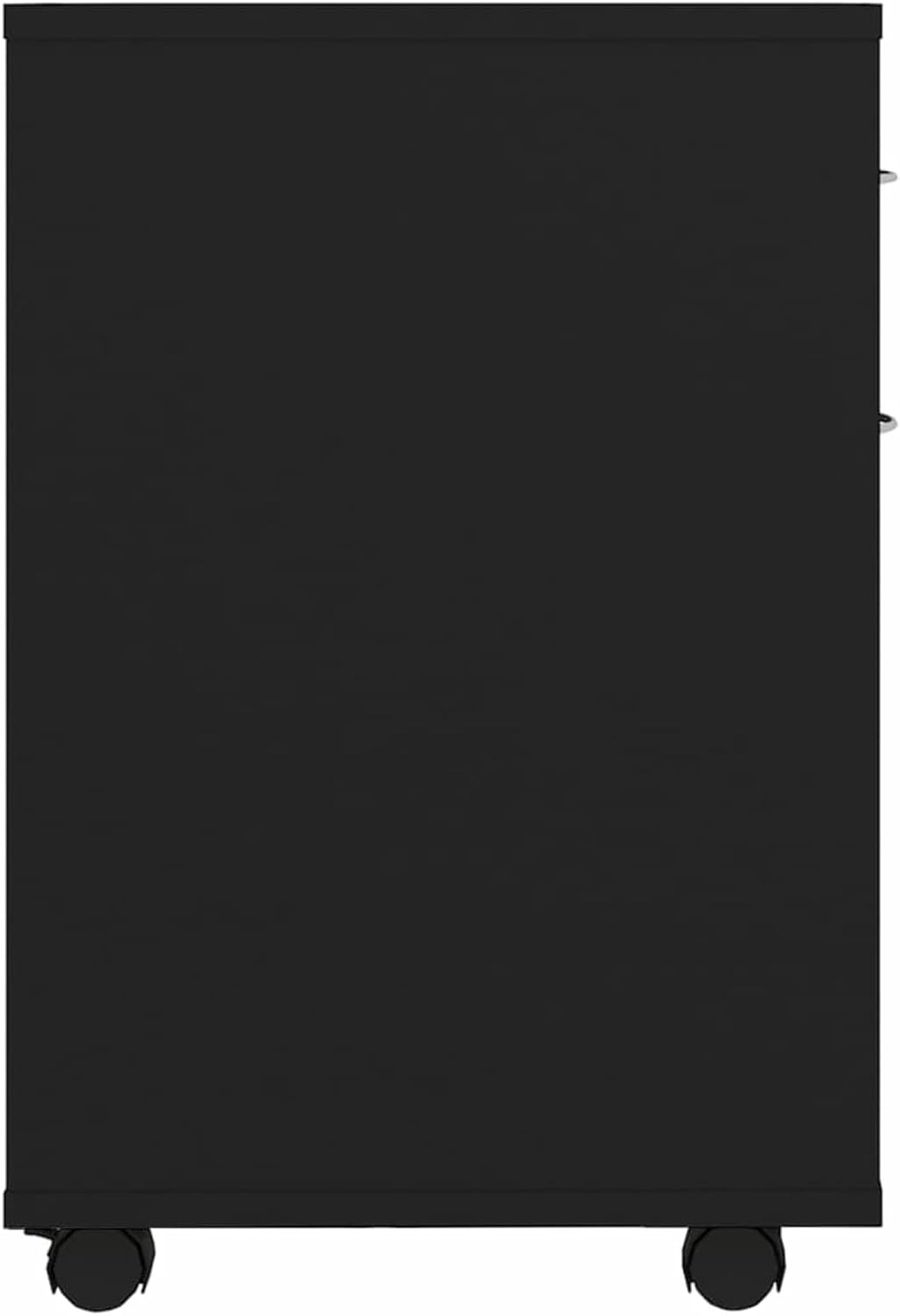 Rollschrank Schwarz 45x38x54 cm Holzwerkstoff Akten und Kleinteile sicher aufbewahren Model808441, S