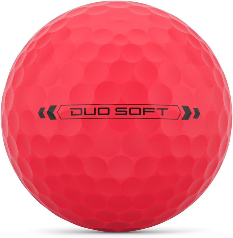 WILSON Staff Duo Golfbälle, weich, 12 Stück Rot/Ausflug, einfarbig (Getaway Solids), Rot/Ausflug, ei