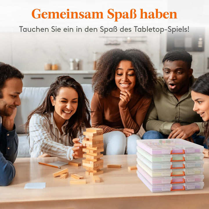 Lifewit 6 Pack Stapelbar Aufbewahrungsbox A4 mit Deckel&amp;Griff, Transparent | Kunststoff Archivbox A4