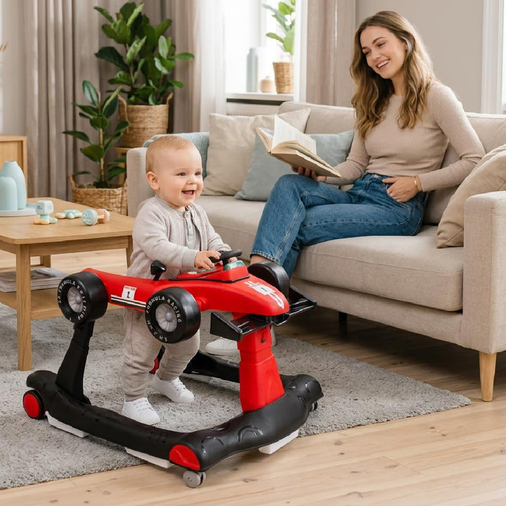 Sun Baby Lauflernhilfe Walker 3in1 mit höhenverstellbare Automotiv, Formula racing, interaktiv und f