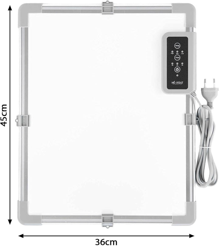 Infrarot Schreibtisch-Heizung 36x45cm Wärmeplatte 117W Arbeitsplatz Büro Home Office Kassen Empfangs