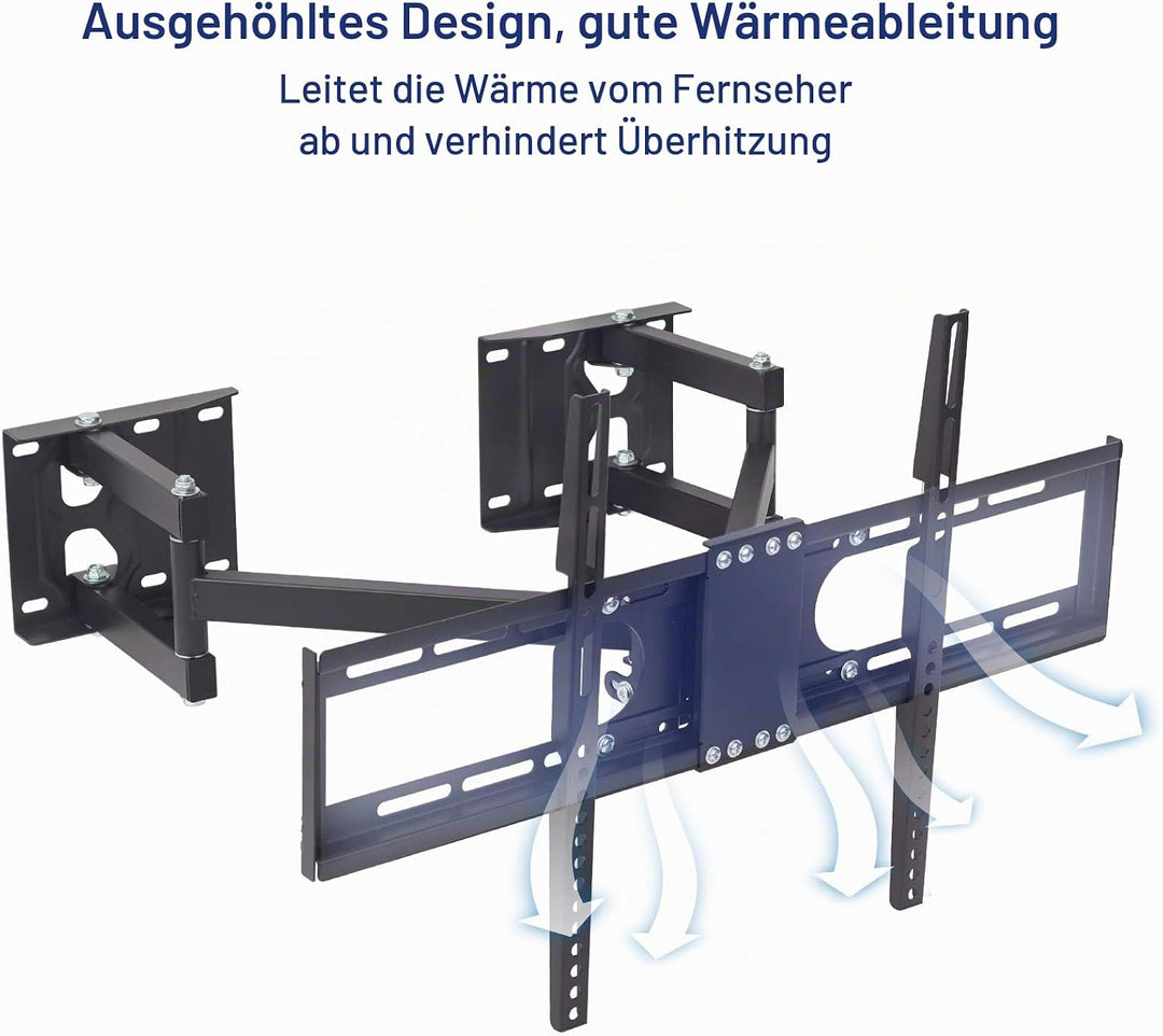 TV Wandhalterung Eckmontage, Schwenkbar Neigbar für LED LCD Plasma Fernseher von 32" - 65" Max 45Kg